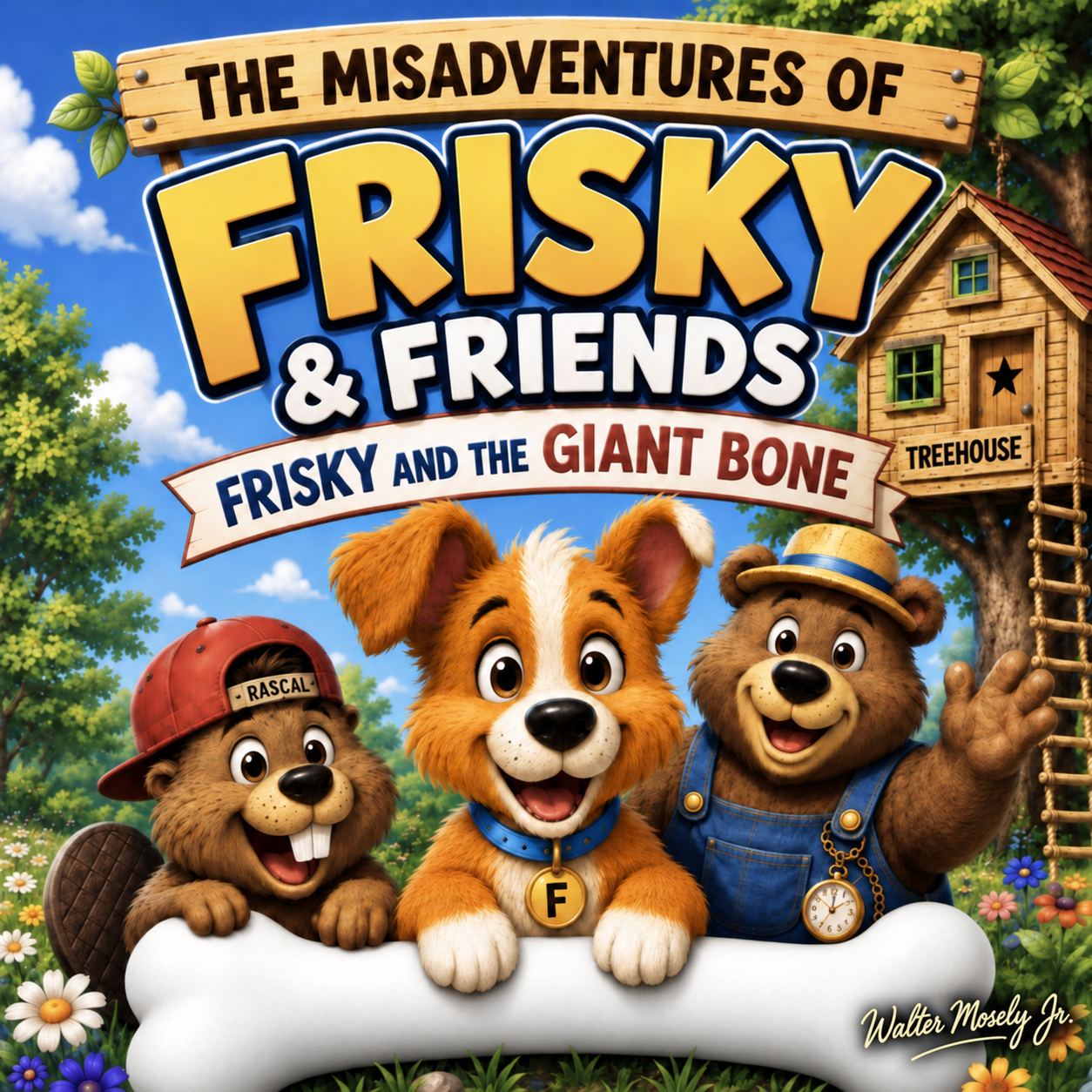 Book cover for Frisky and the Giant Bone