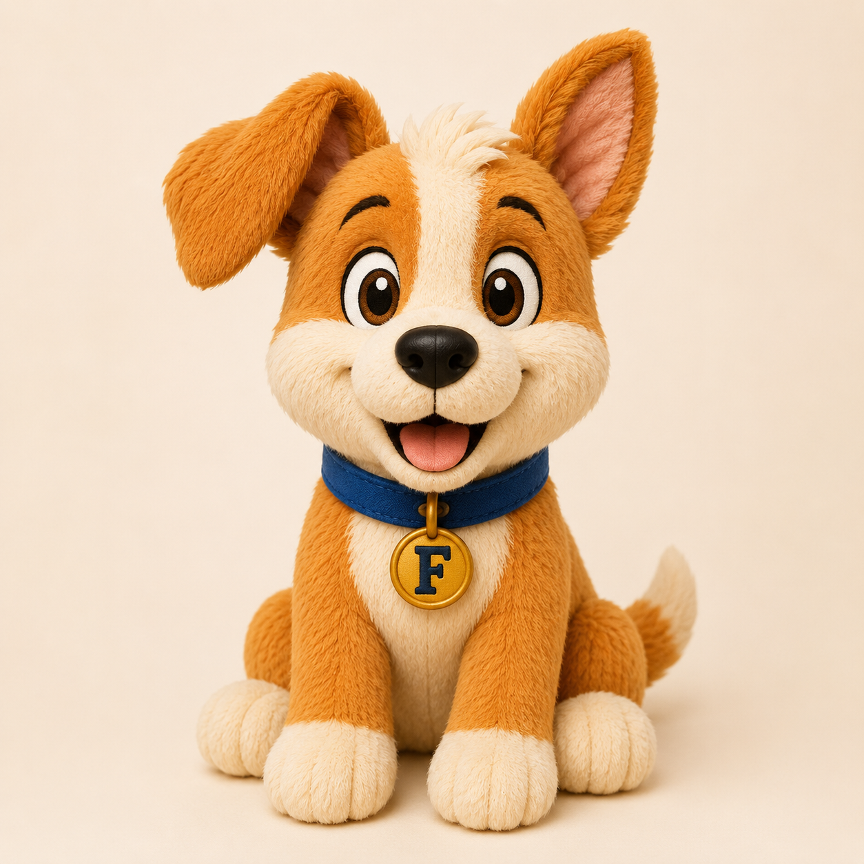 Orange Frisky 8-inch plush toy
