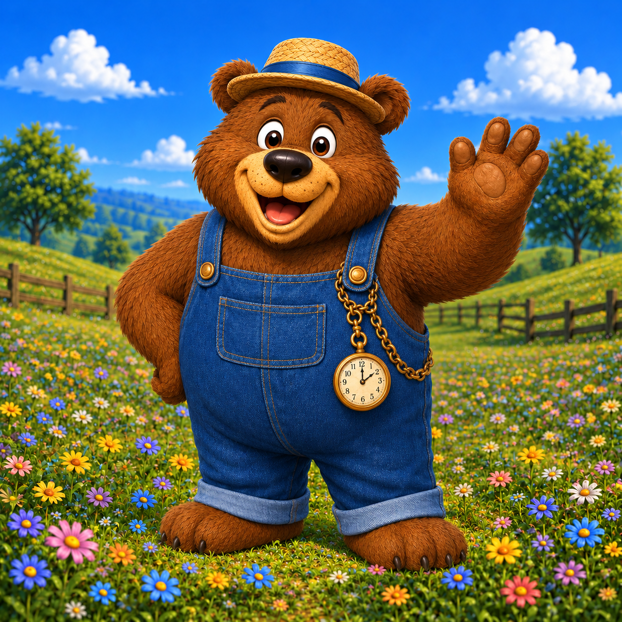 Mr. Bear from The Misadventures of Frisky and Friends